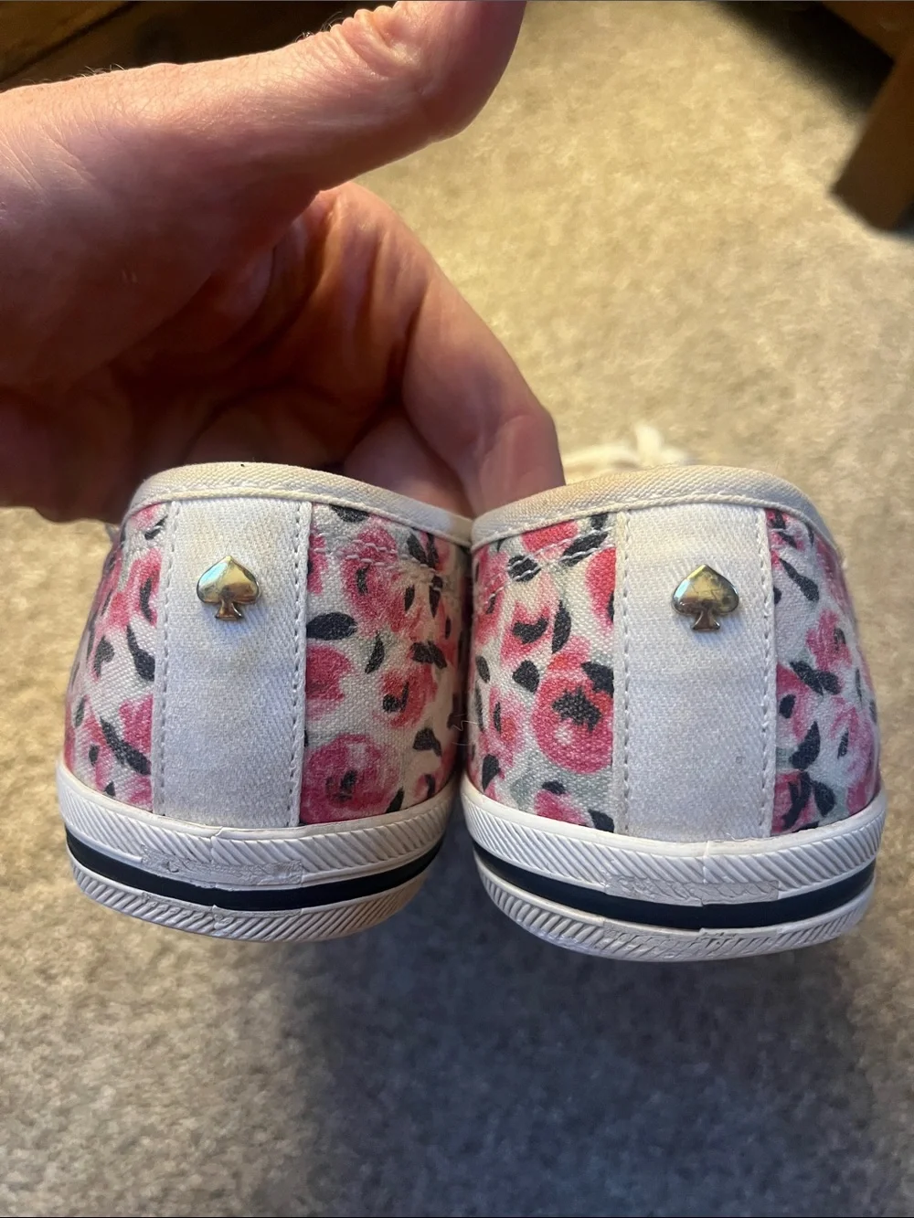 🌸🌸🌸kate spade X Keds sz9.5 Pink Roses Fair but Clean.